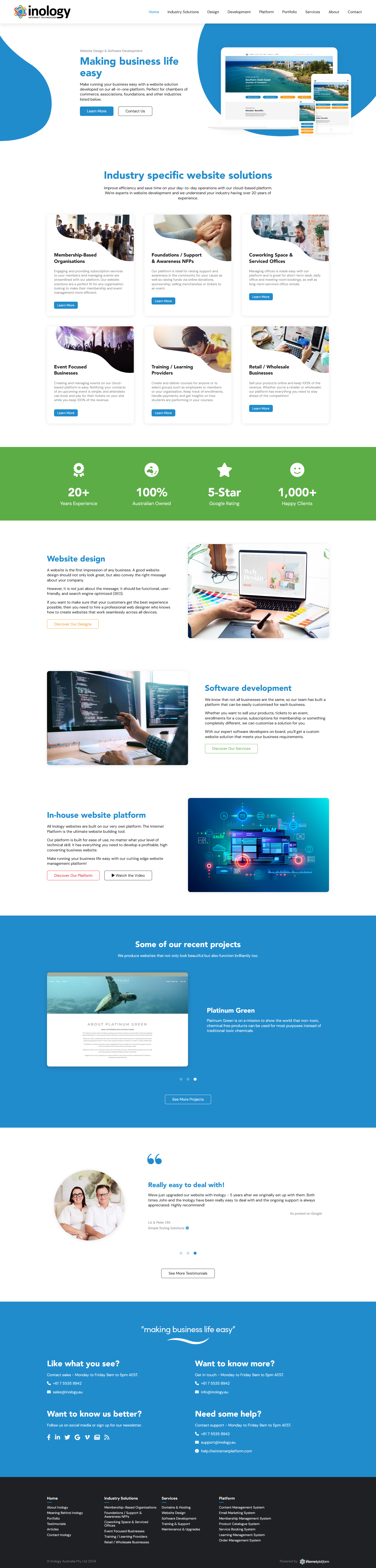 Inology Australia website design